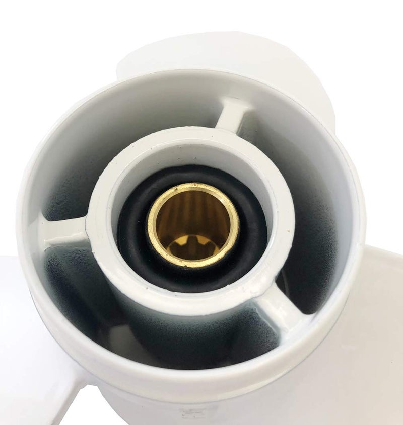 COPKINGO Boat Propeller 9 1/4x9-J for Yamaha Outboard Motor 9.9HP 15HP 20HP/ Outboard Propeller for Yamaha Engine 8 Tooth 63V-45945-00-EL 9.25x9 - Image 5